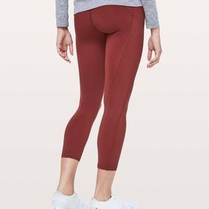 DARK RED LULU LEMON RUNNING LEGGING